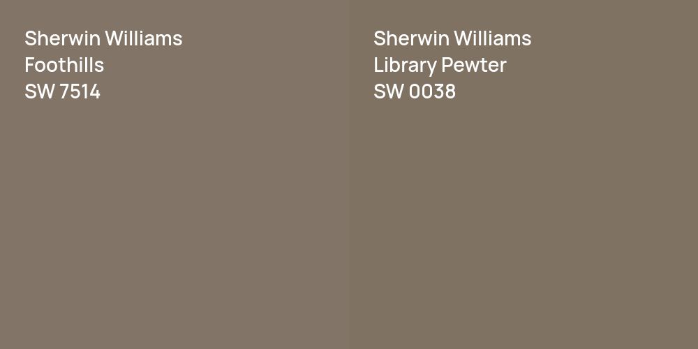 Sherwin Williams Foothills vs. Sherwin Williams Library Pewter