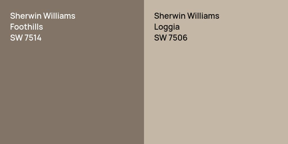 Sherwin Williams Foothills vs. Sherwin Williams Loggia