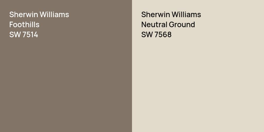 Sherwin Williams Foothills vs. Sherwin Williams Neutral Ground