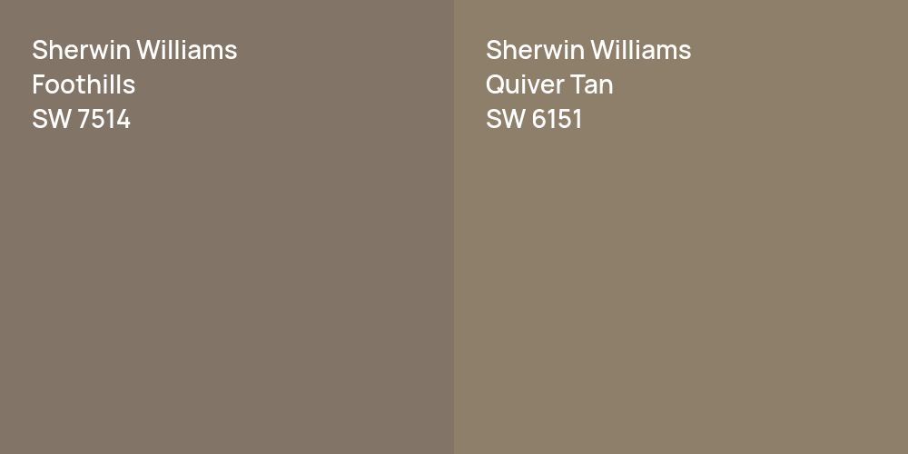 Sherwin Williams Foothills vs. Sherwin Williams Quiver Tan