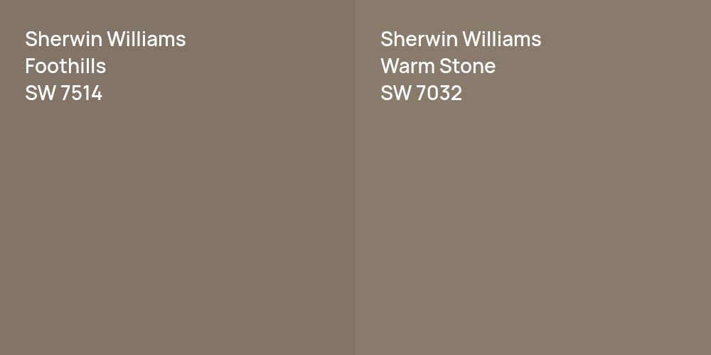 Sherwin Williams Foothills vs. Sherwin Williams Warm Stone