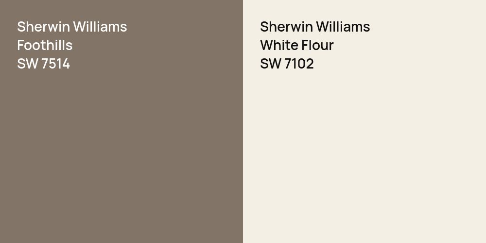 Sherwin Williams Foothills vs. Sherwin Williams White Flour