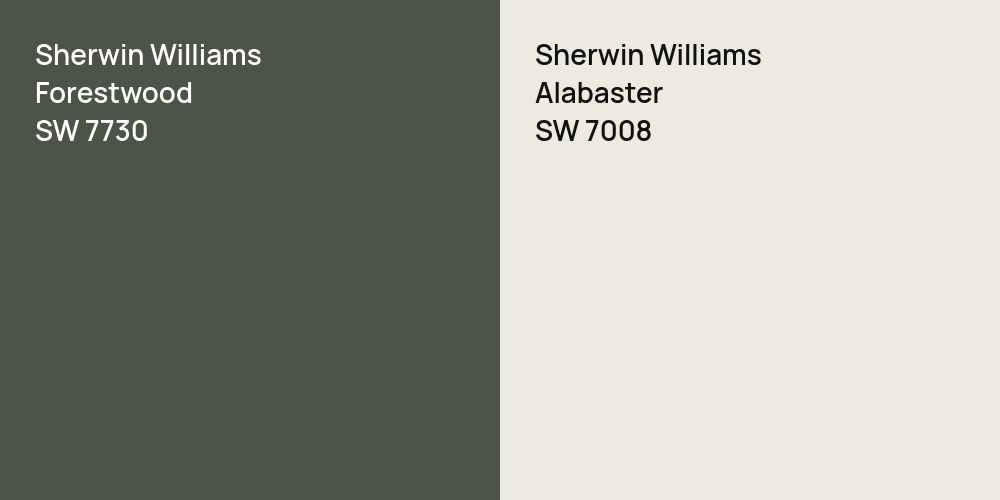 Sherwin Williams Forestwood vs. Sherwin Williams Alabaster