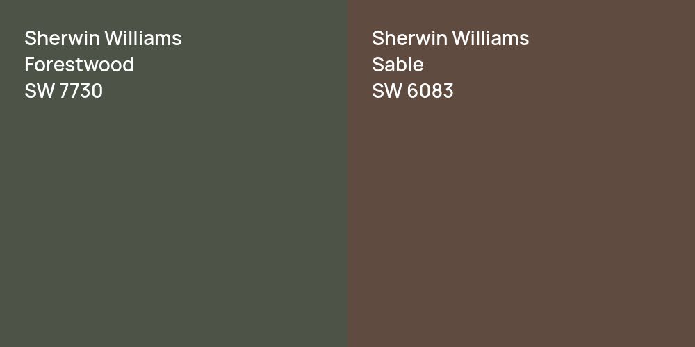 Sherwin Williams Forestwood vs. Sherwin Williams Sable