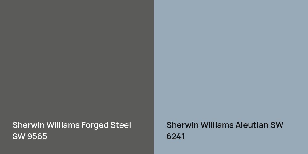 Sherwin Williams Forged Steel vs. Sherwin Williams Aleutian