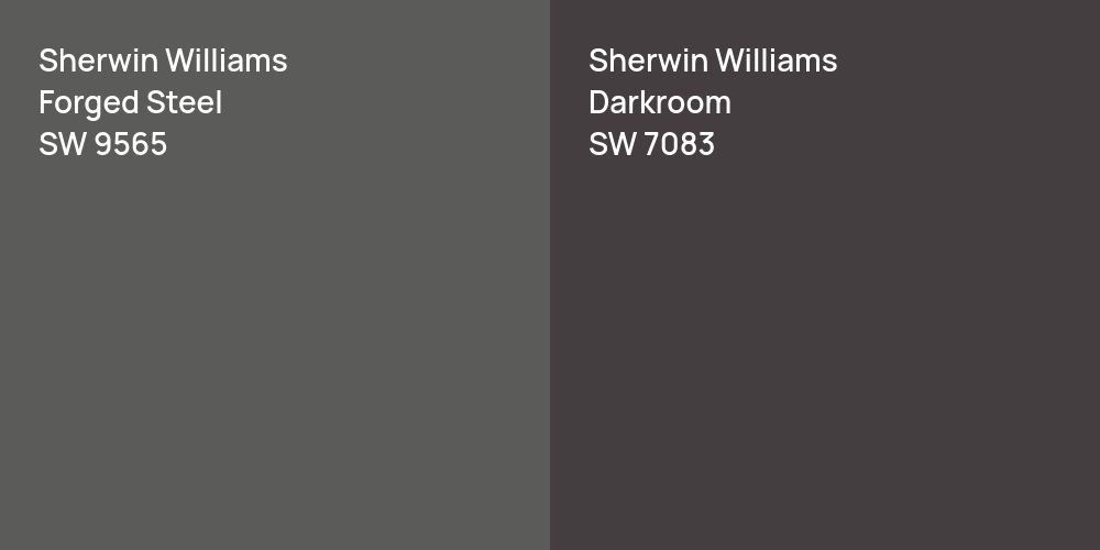 Sherwin Williams Forged Steel vs. Sherwin Williams Darkroom