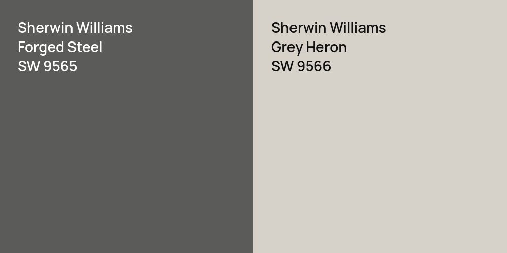 Sherwin Williams Forged Steel vs. Sherwin Williams Grey Heron