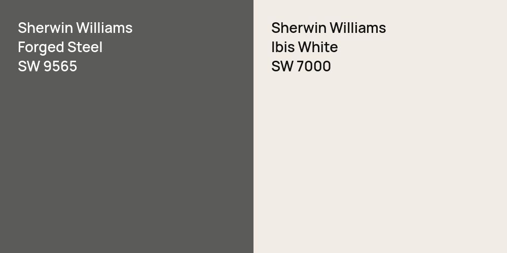 Sherwin Williams Forged Steel vs. Sherwin Williams Ibis White