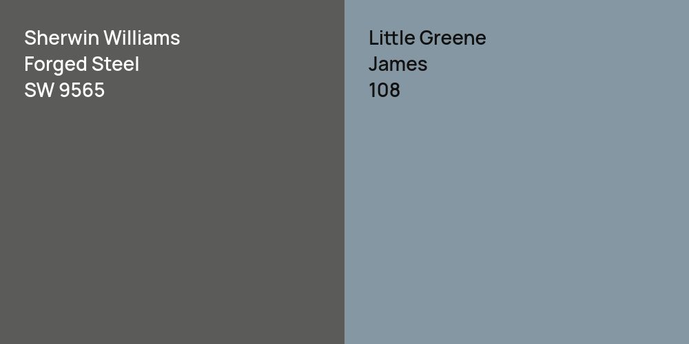 Sherwin Williams Forged Steel vs. Little Greene James