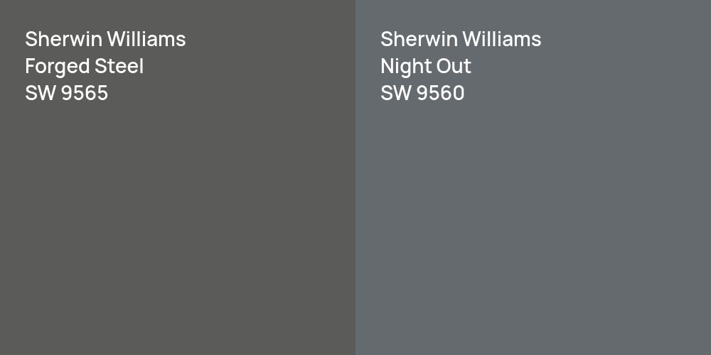 Sherwin Williams Forged Steel vs. Sherwin Williams Night Out