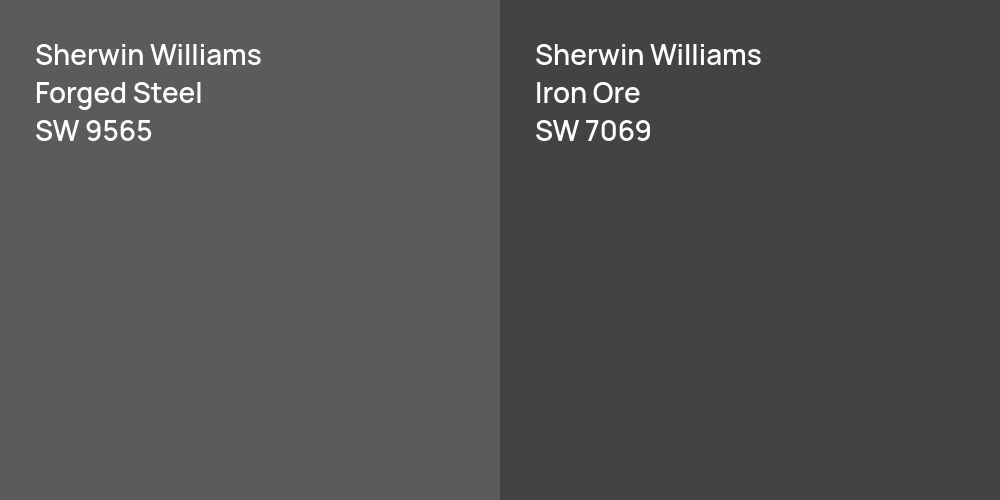 Sherwin Williams Forged Steel vs. Sherwin Williams Iron Ore