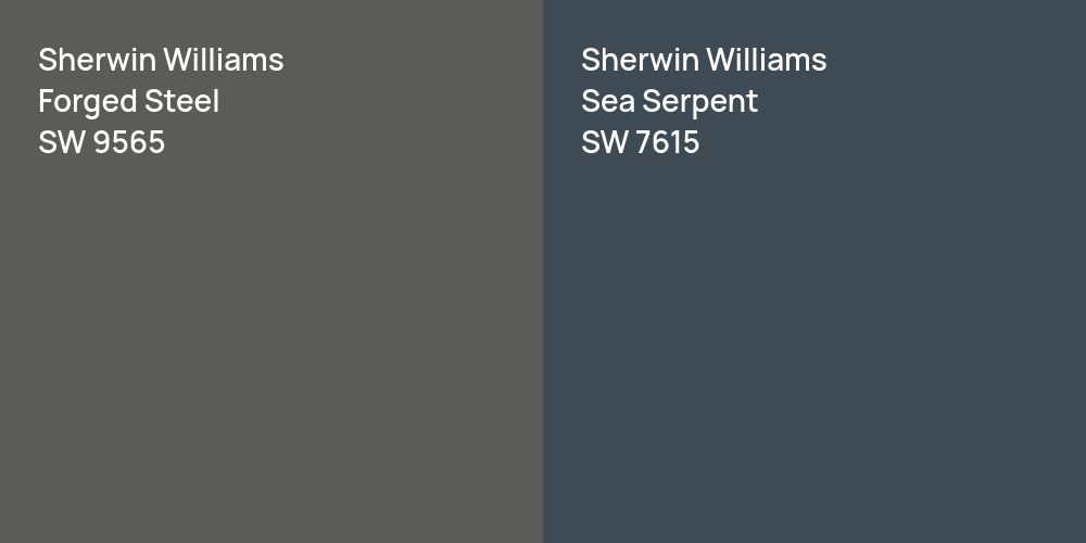 Sherwin Williams Forged Steel vs. Sherwin Williams Sea Serpent