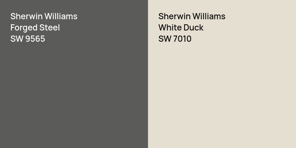 Sherwin Williams Forged Steel vs. Sherwin Williams White Duck