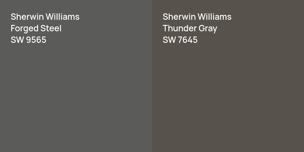 Sherwin Williams Forged Steel vs. Sherwin Williams Thunder Gray