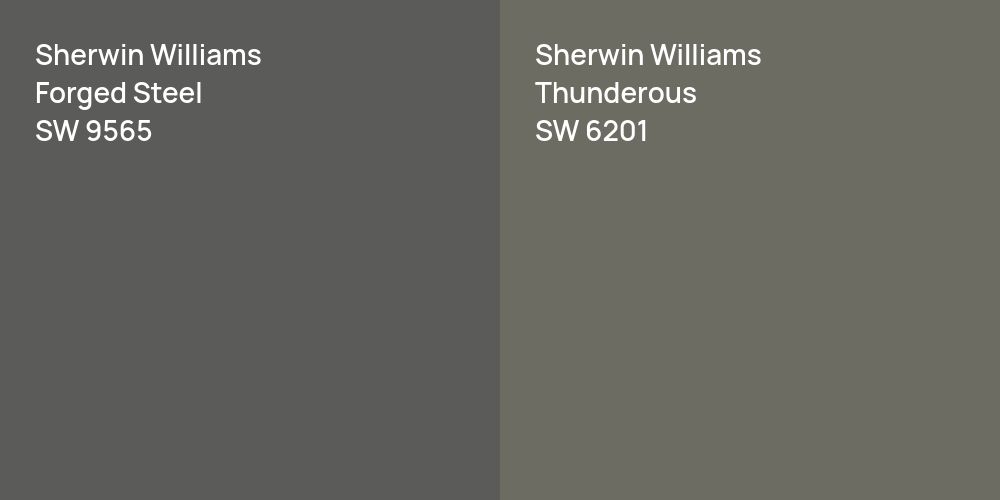 Sherwin Williams Forged Steel vs. Sherwin Williams Thunderous