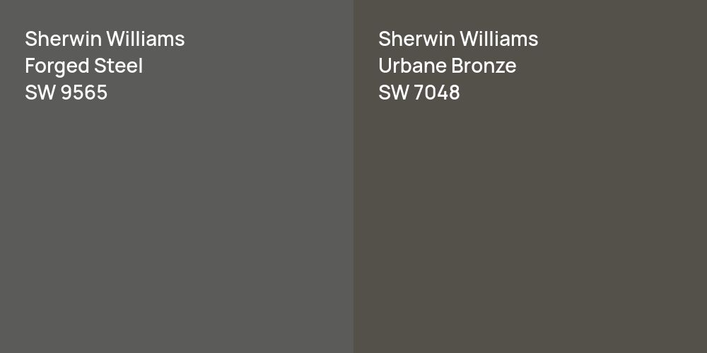 Sherwin Williams Forged Steel vs. Sherwin Williams Urbane Bronze