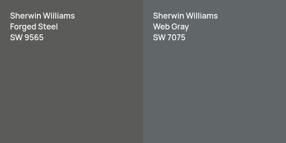 Sherwin Williams Forged Steel vs. Sherwin Williams Web Gray