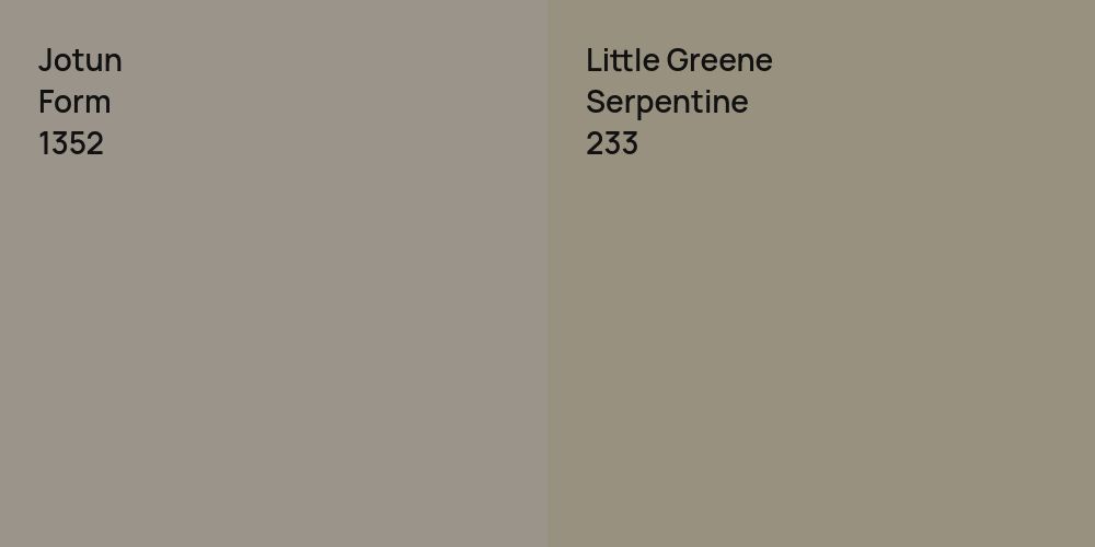 Jotun Form vs. Little Greene Serpentine