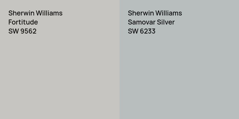 Sherwin Williams Fortitude vs. Sherwin Williams Samovar Silver