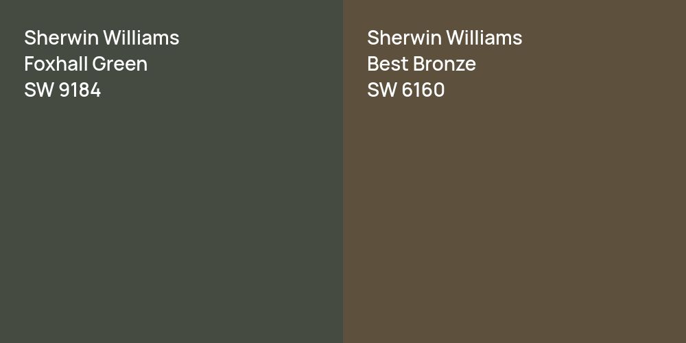 Sherwin Williams Foxhall Green vs. Sherwin Williams Best Bronze