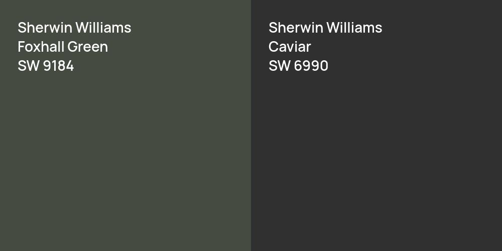 Sherwin Williams Foxhall Green vs. Sherwin Williams Caviar