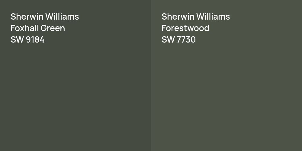 Sherwin Williams Foxhall Green vs. Sherwin Williams Forestwood