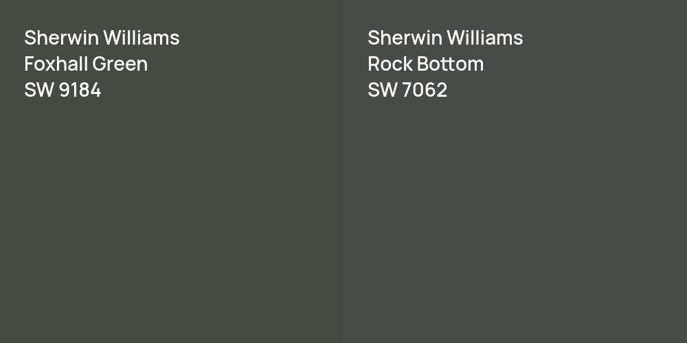 Sherwin Williams Foxhall Green vs. Sherwin Williams Rock Bottom