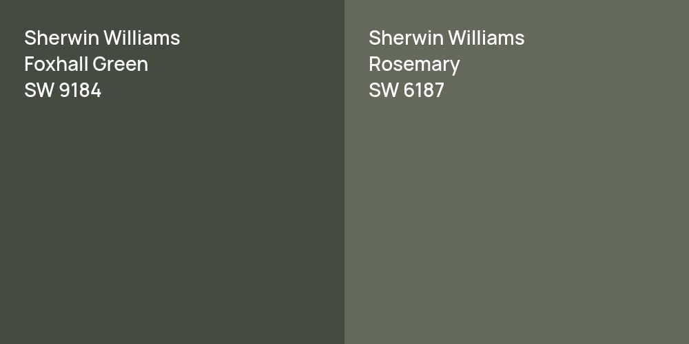 Sherwin Williams Foxhall Green vs. Sherwin Williams Rosemary