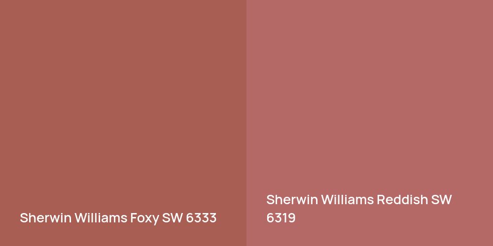 Sherwin Williams Foxy vs. Sherwin Williams Reddish