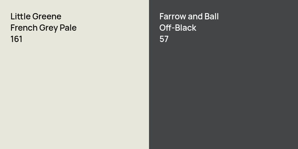 Little Greene French Grey Pale vs. Farrow and Ball Off-Black