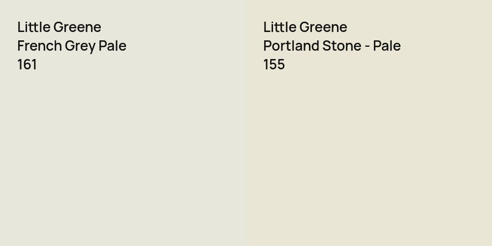 Little Greene French Grey Pale vs. Little Greene Portland Stone - Pale