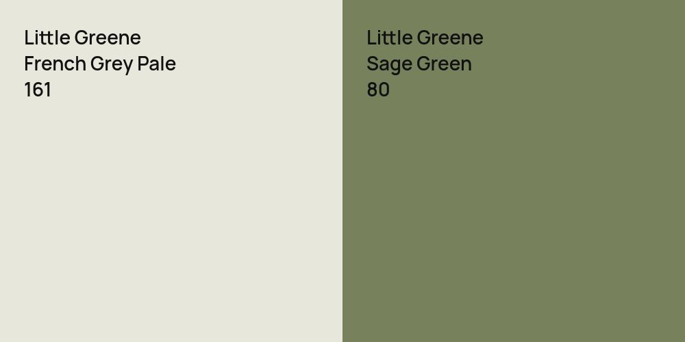 Little Greene French Grey Pale vs. Little Greene Sage Green