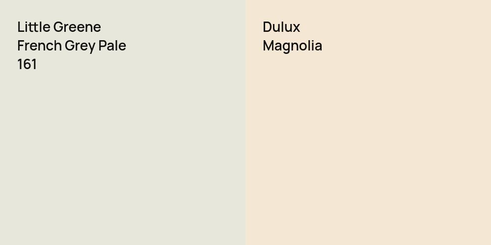 Little Greene French Grey Pale vs. Dulux Magnolia