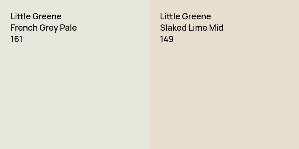 Little Greene French Grey Pale vs. Little Greene Slaked Lime Mid