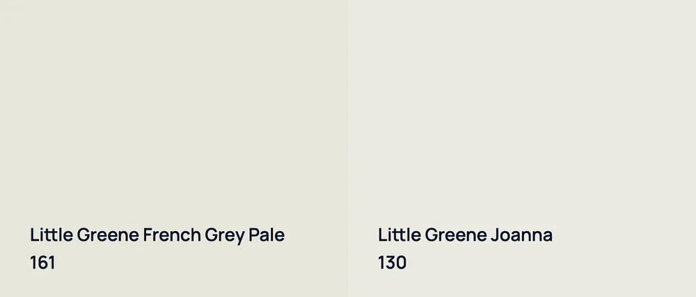 Little Greene French Grey Pale 161 vs Little Greene Joanna 130