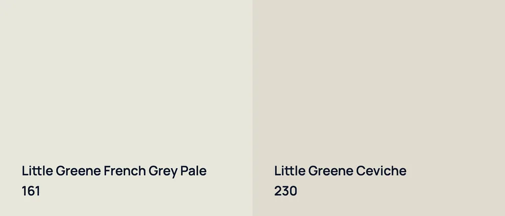 Little Greene French Grey Pale 161 vs Little Greene Ceviche 230