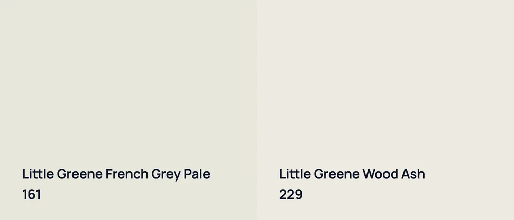 Little Greene French Grey Pale 161 vs Little Greene Wood Ash 229