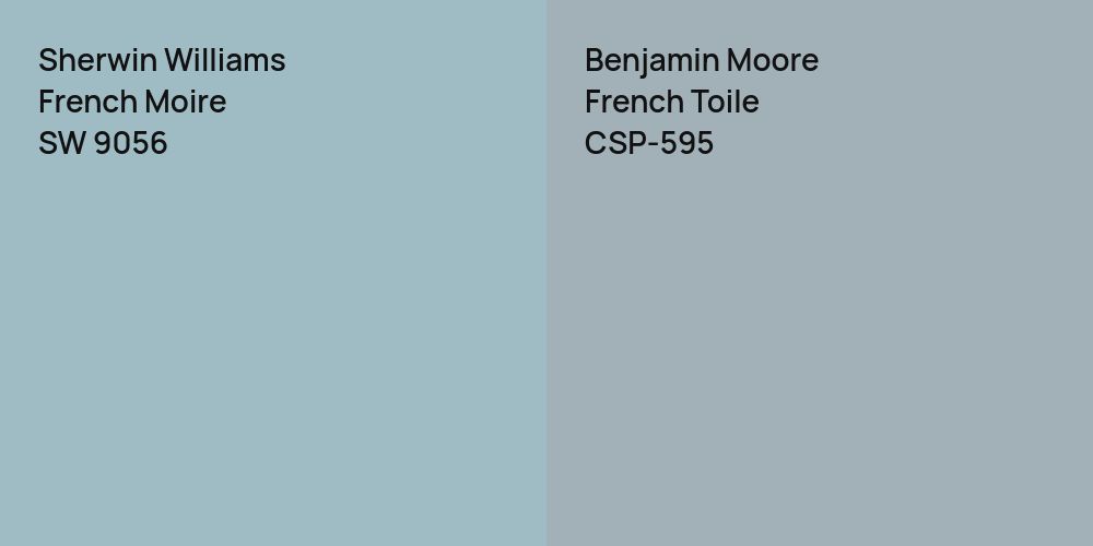 Sherwin Williams French Moire vs. Benjamin Moore French Toile