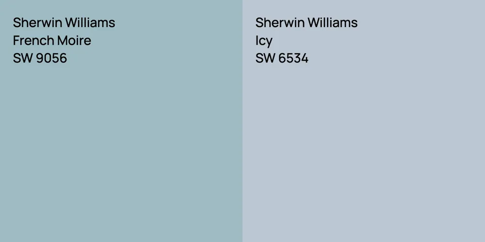 Sherwin Williams French Moire vs. Sherwin Williams Icy