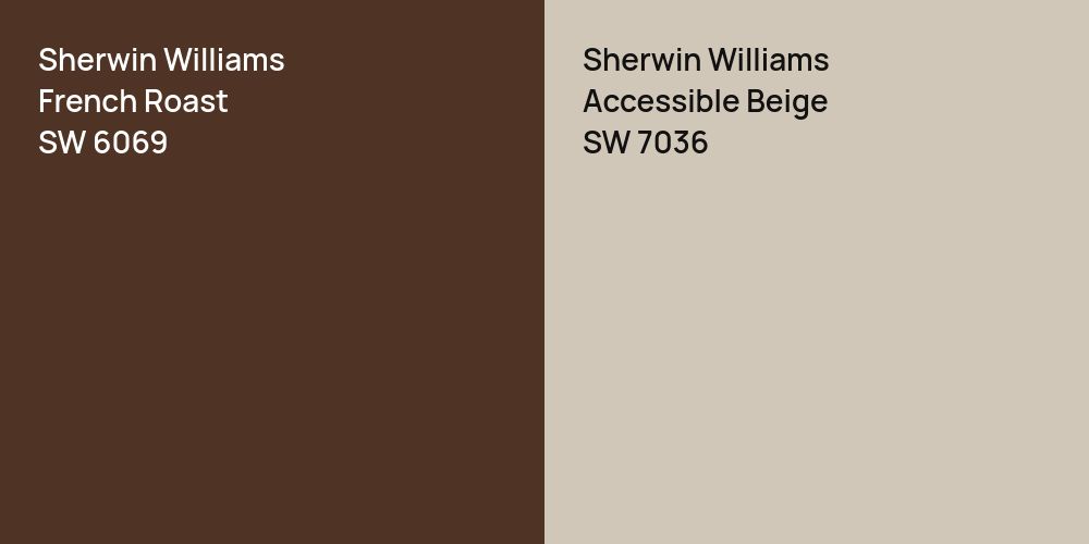 Sherwin Williams French Roast vs. Sherwin Williams Accessible Beige