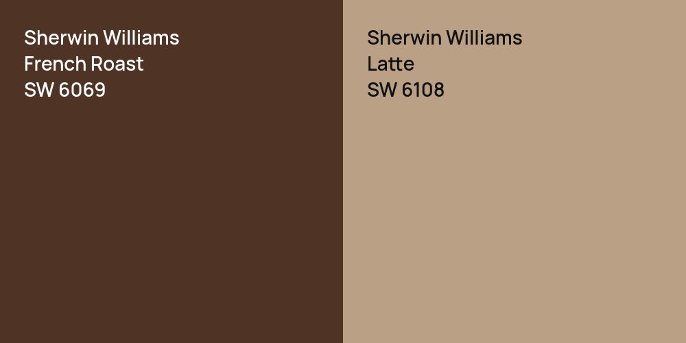 Sherwin Williams French Roast vs. Sherwin Williams Latte