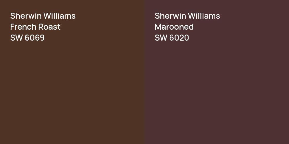 Sherwin Williams French Roast vs. Sherwin Williams Marooned