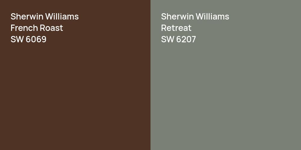 Sherwin Williams French Roast vs. Sherwin Williams Retreat