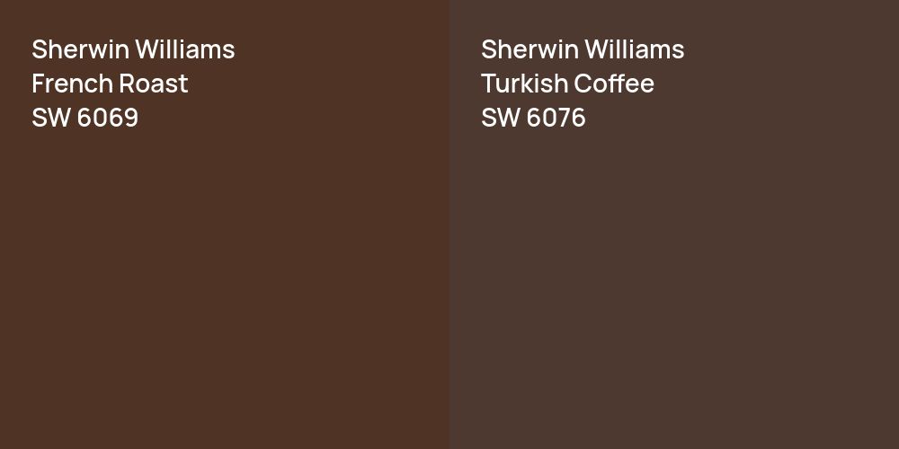 Sherwin Williams French Roast vs. Sherwin Williams Turkish Coffee