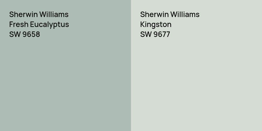 Sherwin Williams Fresh Eucalyptus vs. Sherwin Williams Kingston