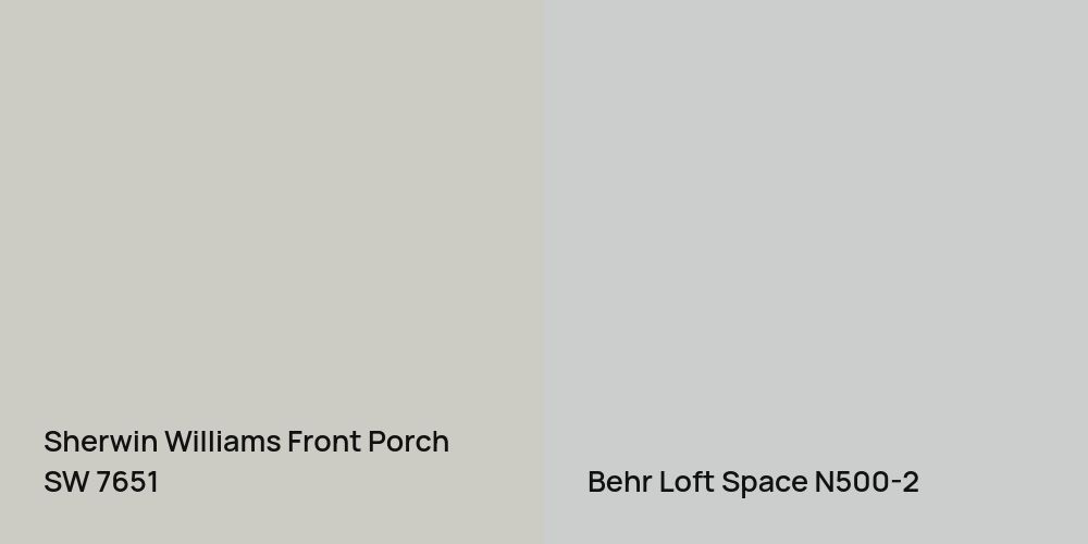 Sherwin Williams Front Porch vs. Behr Loft Space