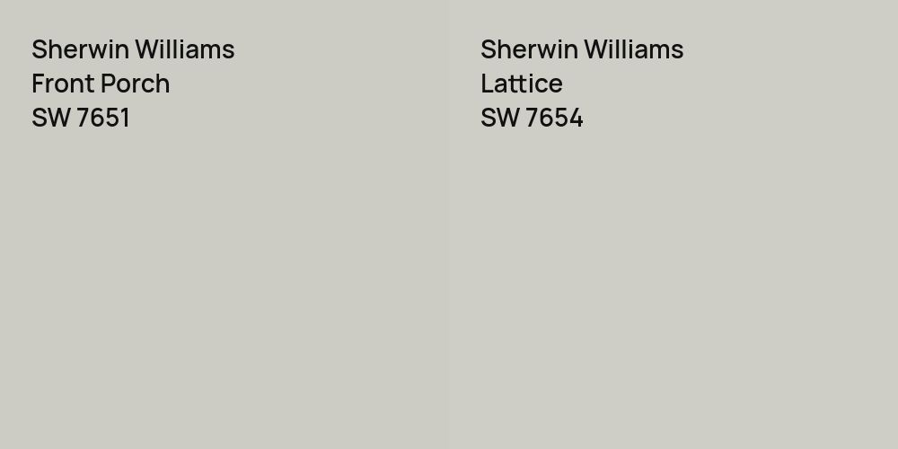 Sherwin Williams Front Porch vs. Sherwin Williams Lattice