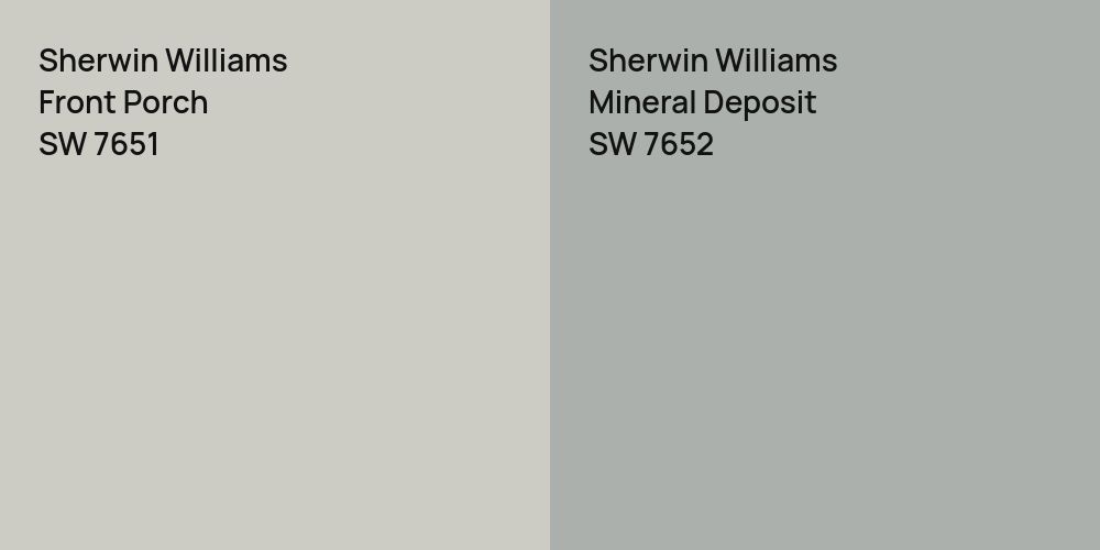 Sherwin Williams Front Porch vs. Sherwin Williams Mineral Deposit