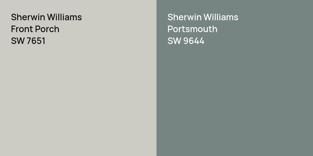 Sherwin Williams Front Porch vs. Sherwin Williams Portsmouth