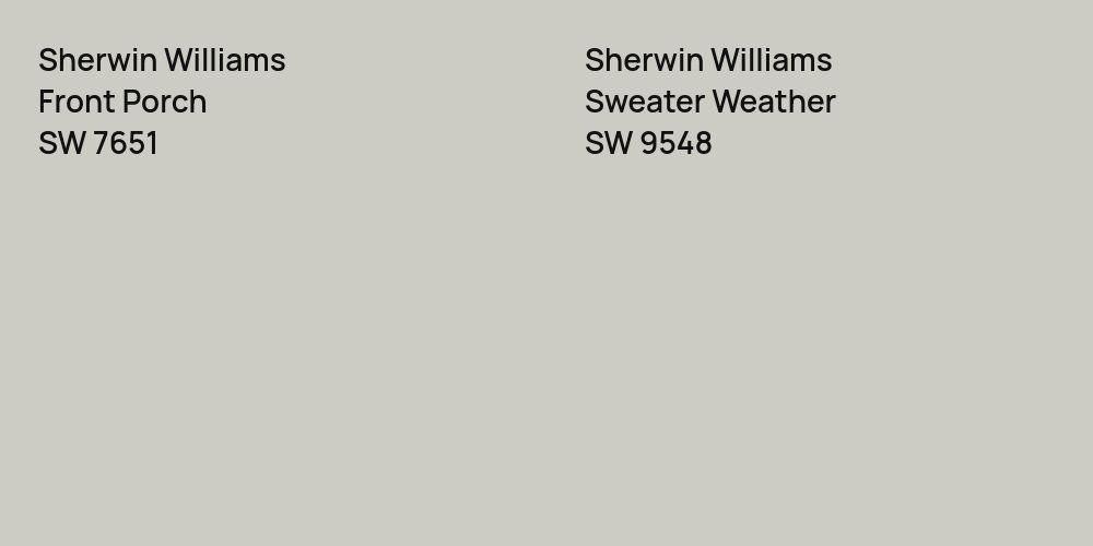 Sherwin Williams Front Porch vs. Sherwin Williams Sweater Weather